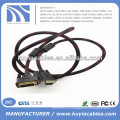 Oro plateado 5 pies DVI -I doble enlace a VGA Cable macho a macho con Nylon Net Support 3D 1080P